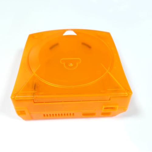 Image of Hzxkqmil Replacement Shell for SEGA Dreamcast DC Retro Video Game Console, Translucent Plastic Housing Case Accessories for Dreamcast DC, Transparent Orange