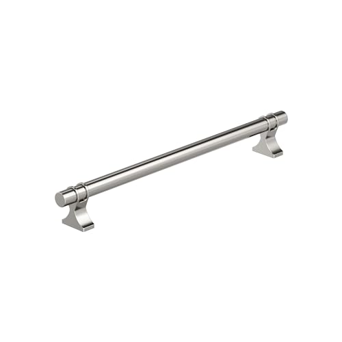 Image of Amerock Davenport 8-13 /16 inch (224mm) Center-to-Center Polished Nickel Cabinet Pull, BP36619PN