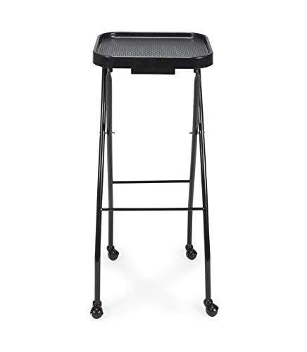 Miniatura 2 de fold-a-way Servicio Bandeja Caleb Negro Salón de belleza barbería Salon Mobiliario & Equipo