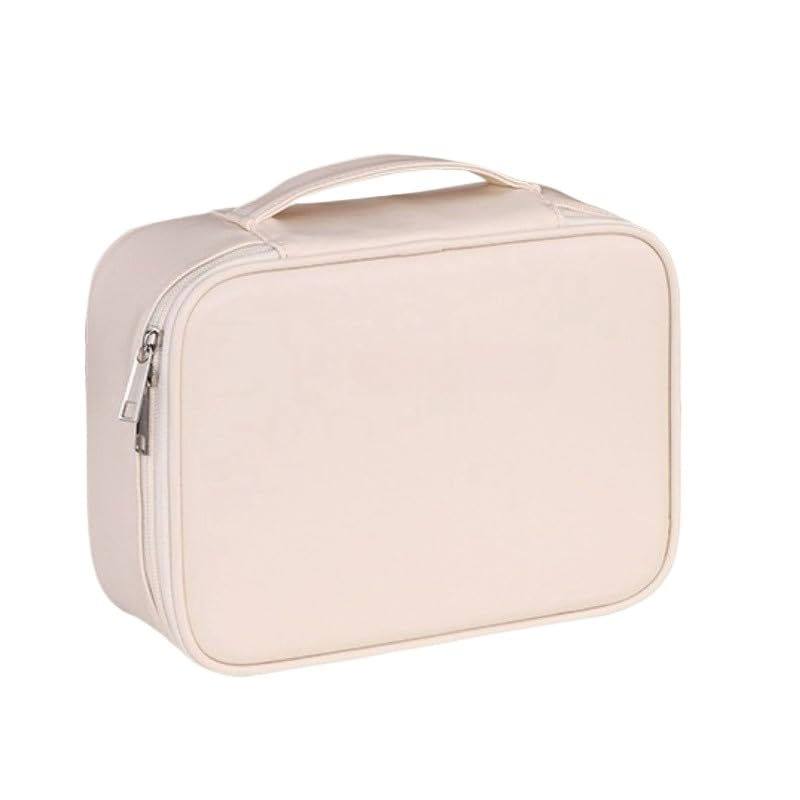 Bolsa de Maquiagem 3-em-1 em PU Organização e Multifuncional (Branco)