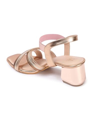 Image of Carlton London Women Stylish Fashion Embellished Sandals for Outdoor, Party, Wedding and Holidays with Block Heels