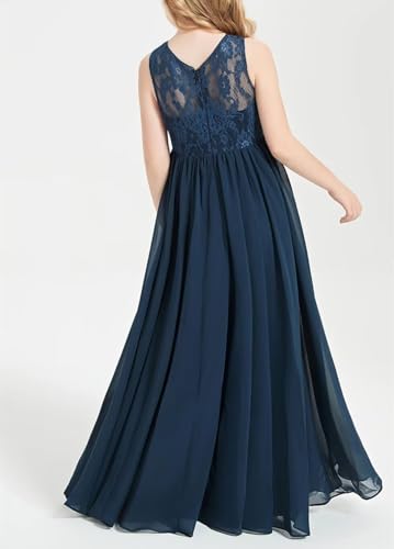 Chiffon Flower Girl Dresses for Wedding Girls Lace Appliques Junior Bridesmaid Dress Birthday Party Pageant Gown4