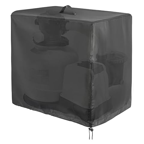Kingling Pool Sand Filter Cover for Intex Pool Sand Filter Pump, Sand Filter Pump Outdoor Waterproof Protection Cover for Above Ground Pools Pump Cover - 33''L x24''W x34''H Cover