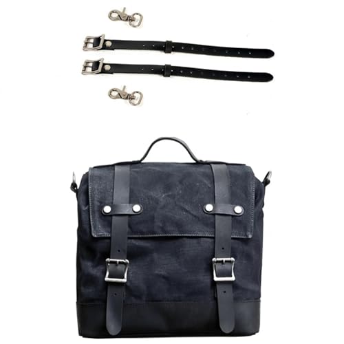 Borsa Moto Viaggio Impermeabile Retrò Vintage - Sella Per Bici, Posteriore, Laterale in Tela Cerata Per Pilota (B)