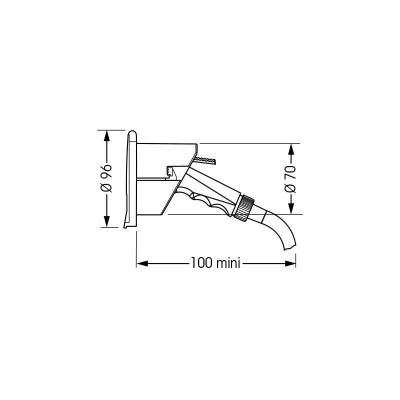 BLACK HOUSING FOR SHOWERHEAD ROUND COVER
