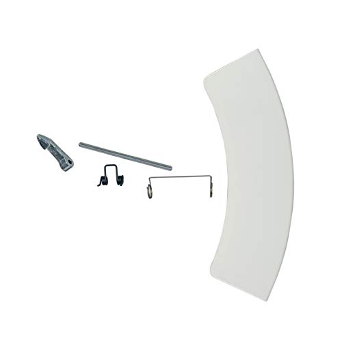 Preisvergleich Produktbild Türgriff Griff weiß Set mit Schießnase Kunststoff Waschmaschine Waschgerät Original AEG Electrolux 405512893 4055128930 passend Husqvarna Ikea JohnLewis Zanussi Zanker l76 l75 l60 l77 lm75 l72 l62 qw