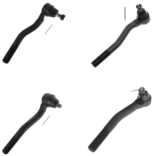TRQ Front Inner and Outer Tie Rod Set 4 Piece