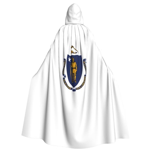 Cape à capuche drapeau du Massachusetts avec imprimé graphique haute définition