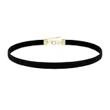 Thin Black Velvet Choker Necklaces for Women, Ultra Comfortable Stretch Velvet Witch Choker, 90s Goth Choker, Halloween Minimalist Cosplay Jewelry