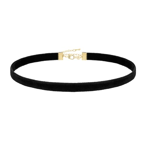 Thin Black Velvet Choker Necklaces for Women, Ultra Comfortable Stretch Velvet Witch Choker, 90s Goth Choker, Halloween Minimalist Cosplay Jewelry