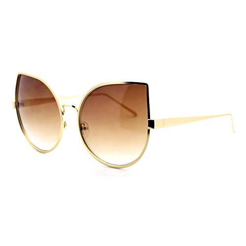 PASTL Womens Foxy Cateye Sunglasses Super Oversized Big Metal Frame2