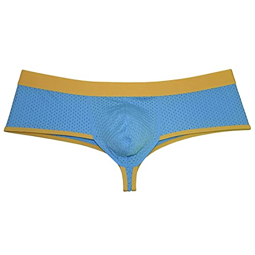 OROCOJUCO Men's Skimpy Boxer Brief Underwear Breath Holes Cheeky Shorts Briefs Brazilian Bikini Pouch Trunks