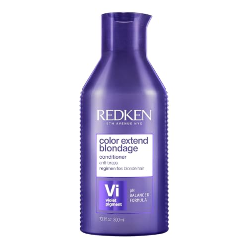 REDKEN - Après-Shampoing Violet Neutralisant - Élimine Les Reflets Cuivrés - Pigments Violets Purs & Acide Citrique - Cheveux Blonds & Méchés - Color Extend Blondage - 300 ml