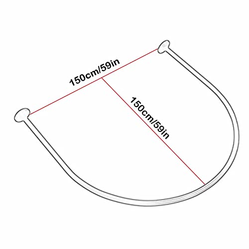 Anello per tenda da doccia a forma di U, semi-ovale, protezione della privacy per spogliatoi, boutique da sposa e camerini, ideale per uso commerciale, migliora il tuo spazio