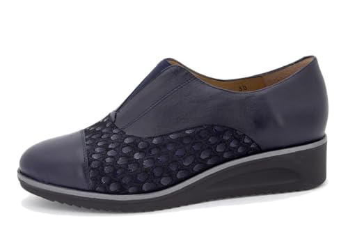 Chaussures en daim 9622 en cuir noir et métal chic pour femme