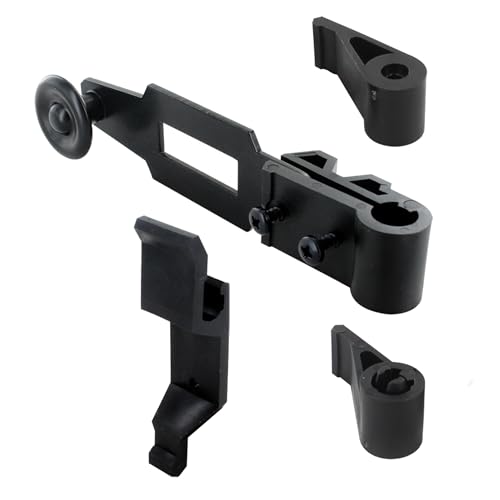 Accessoires pour Espagnolette de Volets Battants - Système de Fermeture pour Volet Battant et Persiennes - Noir Mat en matière Polyamide Résistante - Longue...