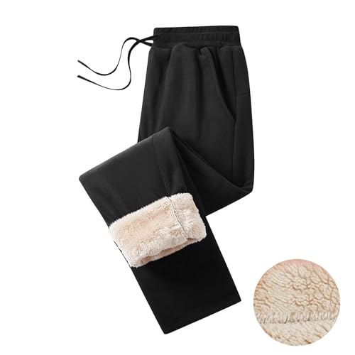 スウェットパンツ メンズ ワイド 裏起毛 冬 裏起毛パンツ ゆったり 大きいサイズ ジャージ 下 防寒 極暖 暖かい 防寒ズボン 保温 防風 通気 ボトムス ストレッチ アウトドア 無地 カジュアル ウエストゴム 秋冬服 通勤 通学(ブラック,4XL)