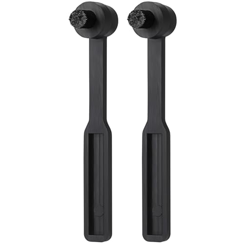 BESPORTBLE Cepillo Limpiador de Agujas para Tocadiscos 2 Piezas Cepillo Redondo Negro Cerdas de Nailon Suave para Limpieza Segura de Agujas y Discos de Vinilo Compacto y Portátil para
