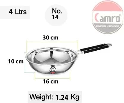 Image of Camro Triply Artisian Deep Fry Pan Induction Friendly 4 LTR 14 No.