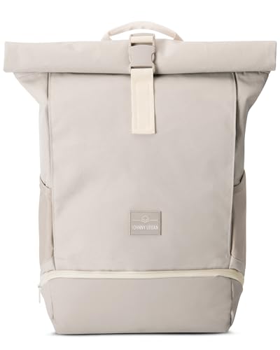 Johnny Urban Mochila Enrollable Mujer Hombre Beis - Allen Medium - Bolso para Viaje, Universidad, Trabajo - Compartimento para Portátil - Repelente al Agua