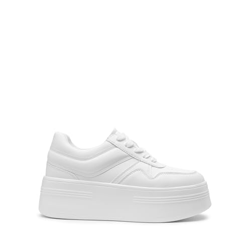 DREAM PAIRS Women Platform High Heel Fashion Sneakers Walking Lace Up Lightweight Stylish Classic Casual Sneaker.2