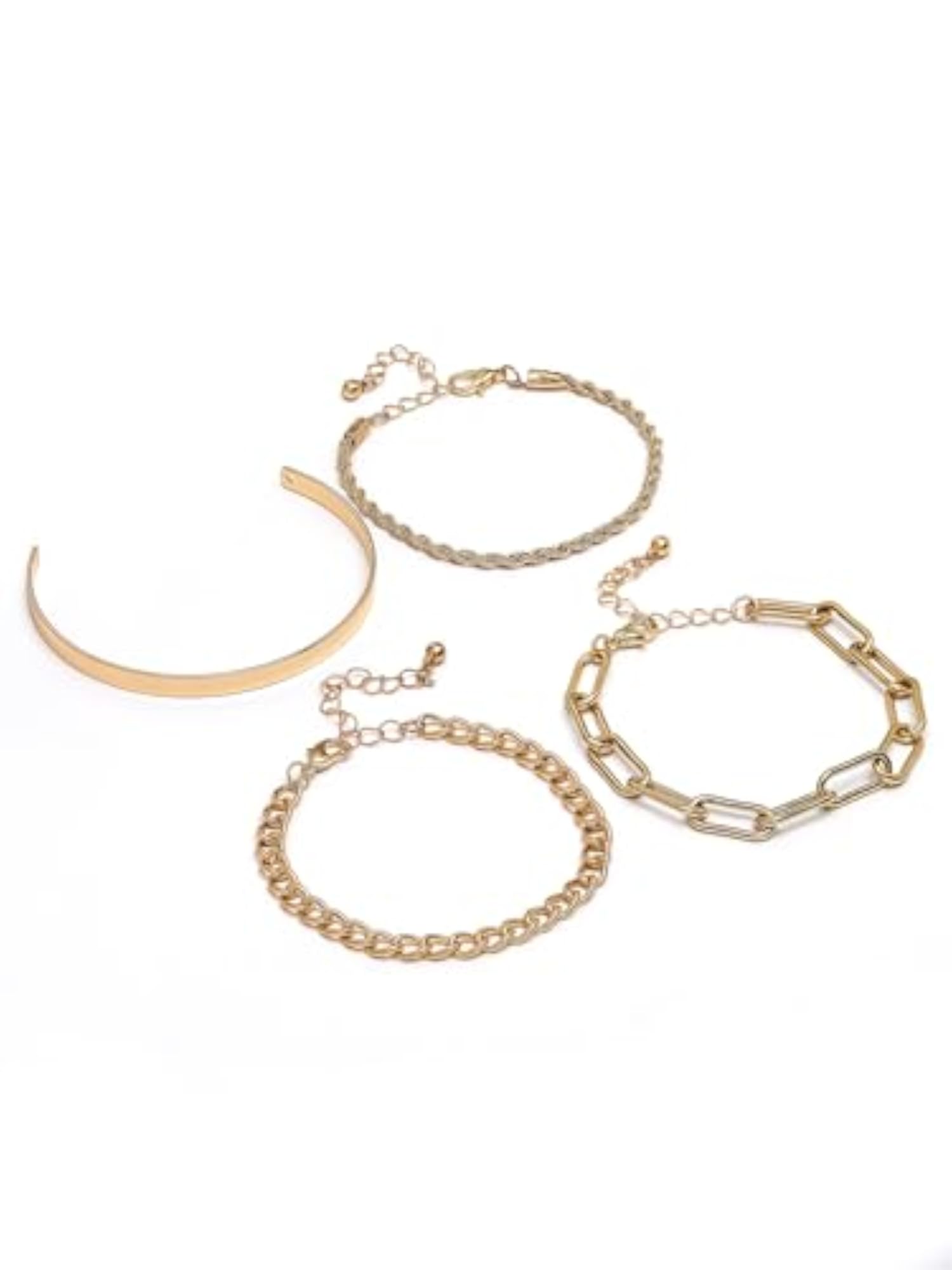 Adjustable Combo Bangle Bracelet Set of 4