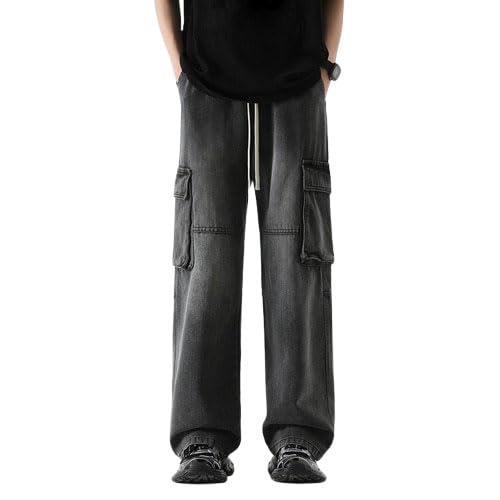 Pantalones Joggers Cargo Denim Multi-Bolsillos para Hombre miniatura 1