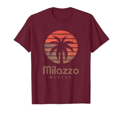 Sicily Milazzo T-Shirt, Men, Burgundy, Small