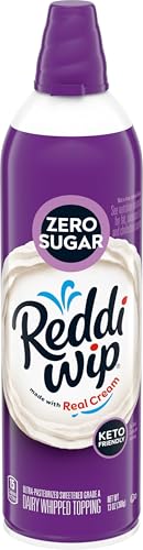 Reddi-wip Zero Sugar Whipped Topping Made with Real Cream, Keto