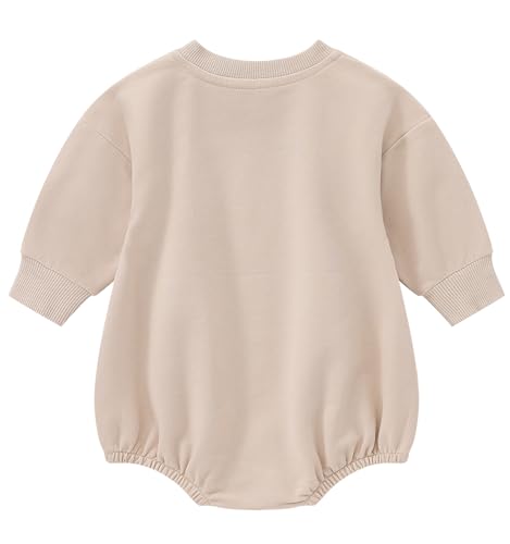 Baby Girl Boy Sweatshirt Bubble Romper Long Sleeve Bodysuit Infant Fall Clothes2