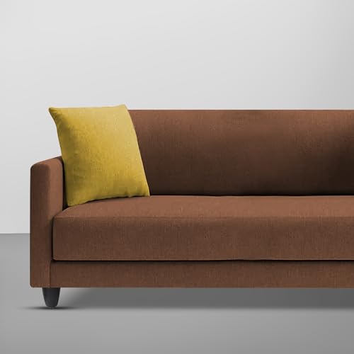 Image of Casaliving Dominic 2 Seater Sofa Set for Living Room (Brown Fabric Sofa) Premium Fabric Sofa