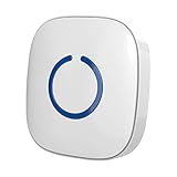 STARPOINT Extra Add-On Battery Operated Receiver for the STARPOINT Expandable Wireless Multi-Unit Long Range Doorbell Chime Alert System, Model LRB, White
