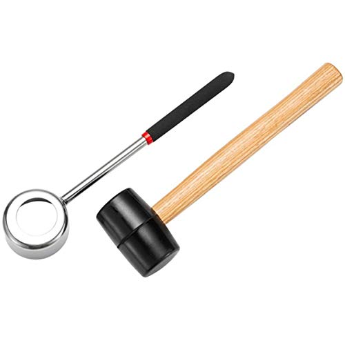 Gaosu Coconut Opener Tool Set, Super Safe & Easy to Use Coconut Opening Tool, Food Safe Stainless Steel Coconut Opener Set with Hammer Gaosu Coconut Opener Tool Set, Super Safe & Easy to Use Coconut Opening Tool, Food Safe Stainless Steel Coconut Opener Set with Hammer