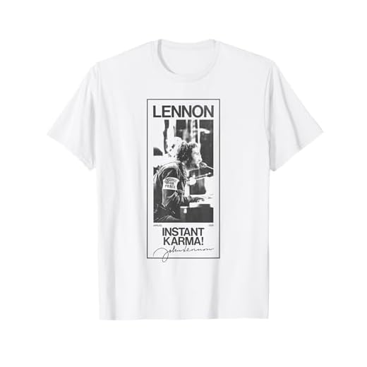 ジョン・レノン-カルマ・シグネチャー Tシャツ
