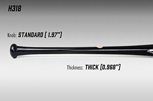 Hakusoh Spark H318 Wooden Baseball Bat Birch Wood Gamebat (-2.5 Dropweight) [Made In Japan] (33.5'') #TOP3
