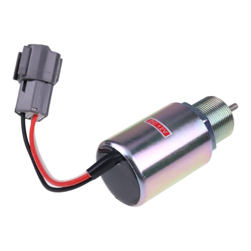 DUDSN Kraftstoffabsperrmagnet SA-3725-12 kompatibel mit Mitsubishi L2E L3E S3L S4L Motor S4L2-61SD S4L2-61SDH S3L2-61SD S3L2-61SDH Volvo EC15B EC25B EC13B EC35 EC30 EC15B EC20 EC20B EC25 EC45