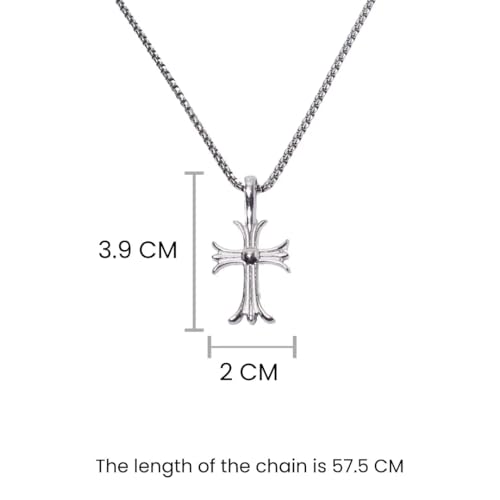 Image of SALTY ALPHA Anti Tarnish Stainless Steel Locket Neck Chain for Men | Stylish Pendant Necklace | Jewellery Accessories for Boys | Minimal Jewelry | Gifts for Boyfriend & Husband | Gift for Diwali, Christmas, Marriage, Birthday, Rakhi