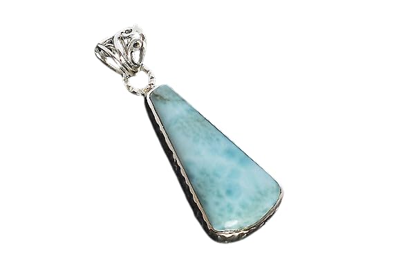 Collier larimar véritable et argent sterling 925, finition joaillerie chic