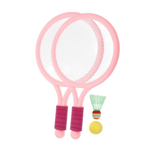 UPKOCH Colocar Raqueta De Bádminton para Raquetas De Bádminton para Kit De Bádminton para Raqueta De Bádminton para Bebé Pelota De Pádel Tenis De Playa Rosa El Plastico