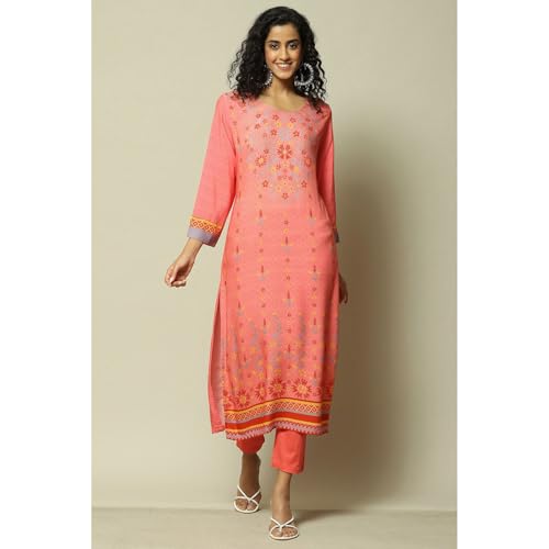 Image of Rangriti Women's Rayon Printed Regular Kurtas