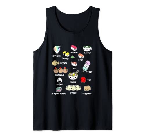 Idea de regalo de comida japonesa Kawaii, amante de sushi y ramen de Japón Camiseta sin Mangas