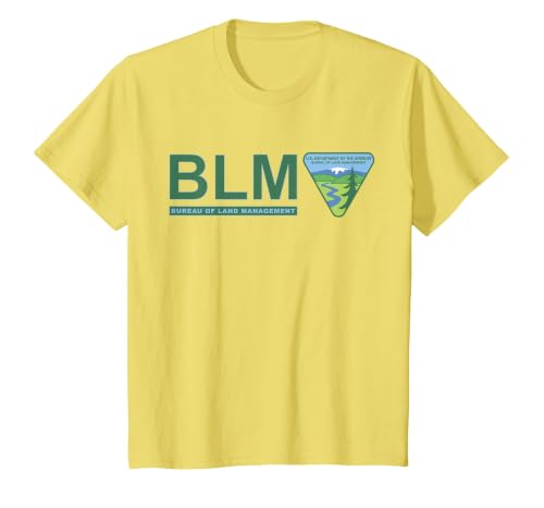 The Original BLM - Bureau of Land Management (Color) T-Shirt, Youth, Lemon Yellow, X-Small