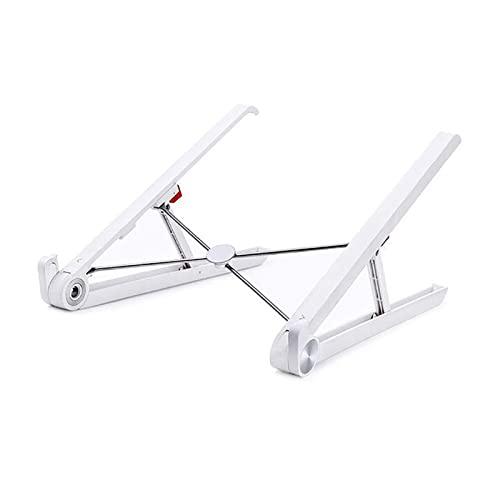 折りたたみ ノートパソコンスタンド 角度調整可能 折畳み式 傾斜台 スタンド パソコンスタンド 在宅勤務 17インチ以下対応 持ち運び便利 白