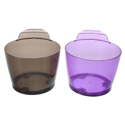 Homoyoyo 2piezas Cuenco Para Tinte Cabello Transparente Herramientas De Mezcla De Color Para Salón De y Casa Vaso Mezclador De Tinte Cabello