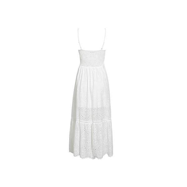 BerryGo-Womens-Embroidery-Pearl-Button-Down-Dress-V-Neck-Spaghetti-Strap-Maxi-Dress BerryGo Women's Embroidery Button Down Cotton Dress V Neck Spaghetti Strap Maxi Dress White-M