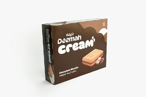 Image of DEEMAH Choco Cream Biscuits, 27g Each, Pack of 12, |Crispy Biscuits with Rich Chocolate Cream Filling |Perfect for Gifting & Sharing,Get Free KF Pistachio Chocolate Bar, 20g By Decadent Foods,(imported-Saudi Arabia)
