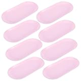 Sewroro プラスチック製楕円形ジュエリートレイ 軽量積み重ね可能な小物収納ディッシュ 化粧台や浴室用コスメオーガナイザー 8個セット