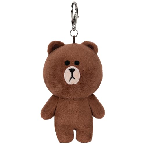 GUND LINE Friends Brown Bear Backpack Clip Plush Stuffed Animal, 5"
