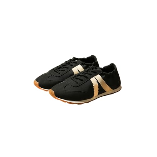 Image of Theater Fuji Casual Sneakers in Suede for Women | Stylish Flat Lace-Up Shoes | Lightweight Comfortable Footwear with Cushioned Insole