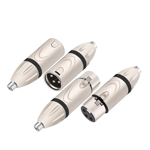 Adaptateur XLR femelle vers RCA femelle convertisseur audio lot de 5 pièces